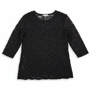 BCBG Paris Top Women's‎ Large Black Lace Sheer